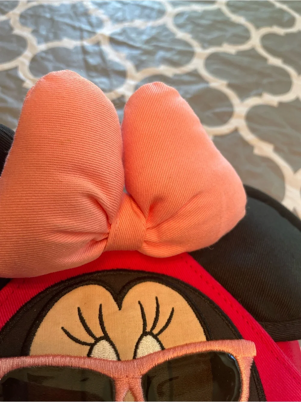 Toddler girls Disney world Minnie Mouse Pink Bow Ear Cap Sunglasses 100% cotton